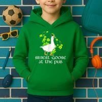 Silliest Goose At The Pub Funny St Patricks Day Kids Hoodie thumb 2