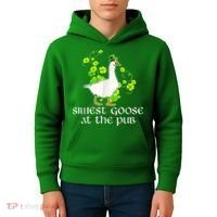 Silliest Goose At The Pub Funny St Patricks Day Kids Hoodie thumb 4