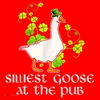 Silliest Goose At The Pub Funny St Patricks Day Santa Hat thumb 1