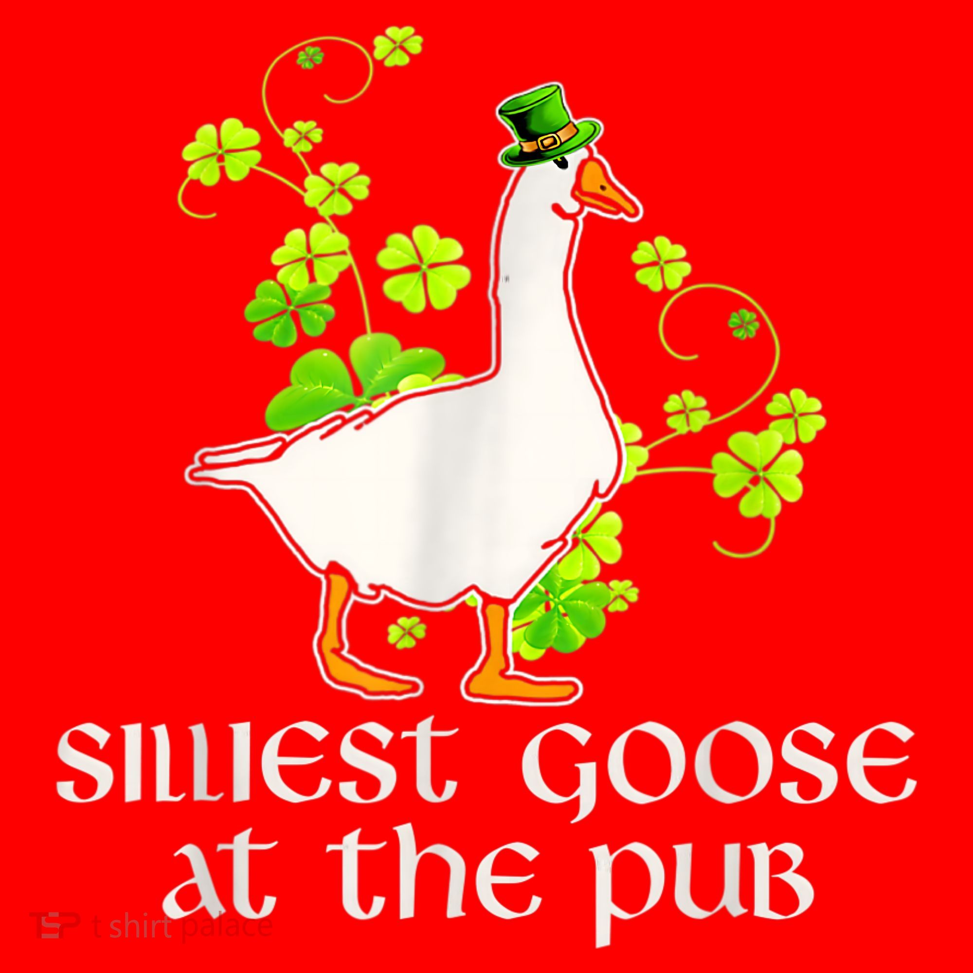 Silliest Goose At The Pub Funny St Patricks Day Santa Hat