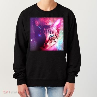 Spacy Galaxy Alien Cat Women's Sweatshirt
