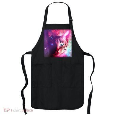 Spacy Galaxy Alien Cat Apron