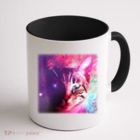 Spacy Galaxy Alien Cat Coffee Mug thumb 1