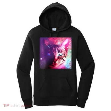 Spacy Galaxy Alien Cat Women's Hoodie