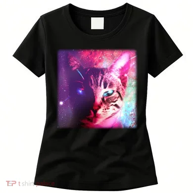 Spacy Galaxy Alien Cat Women's T-Shirt