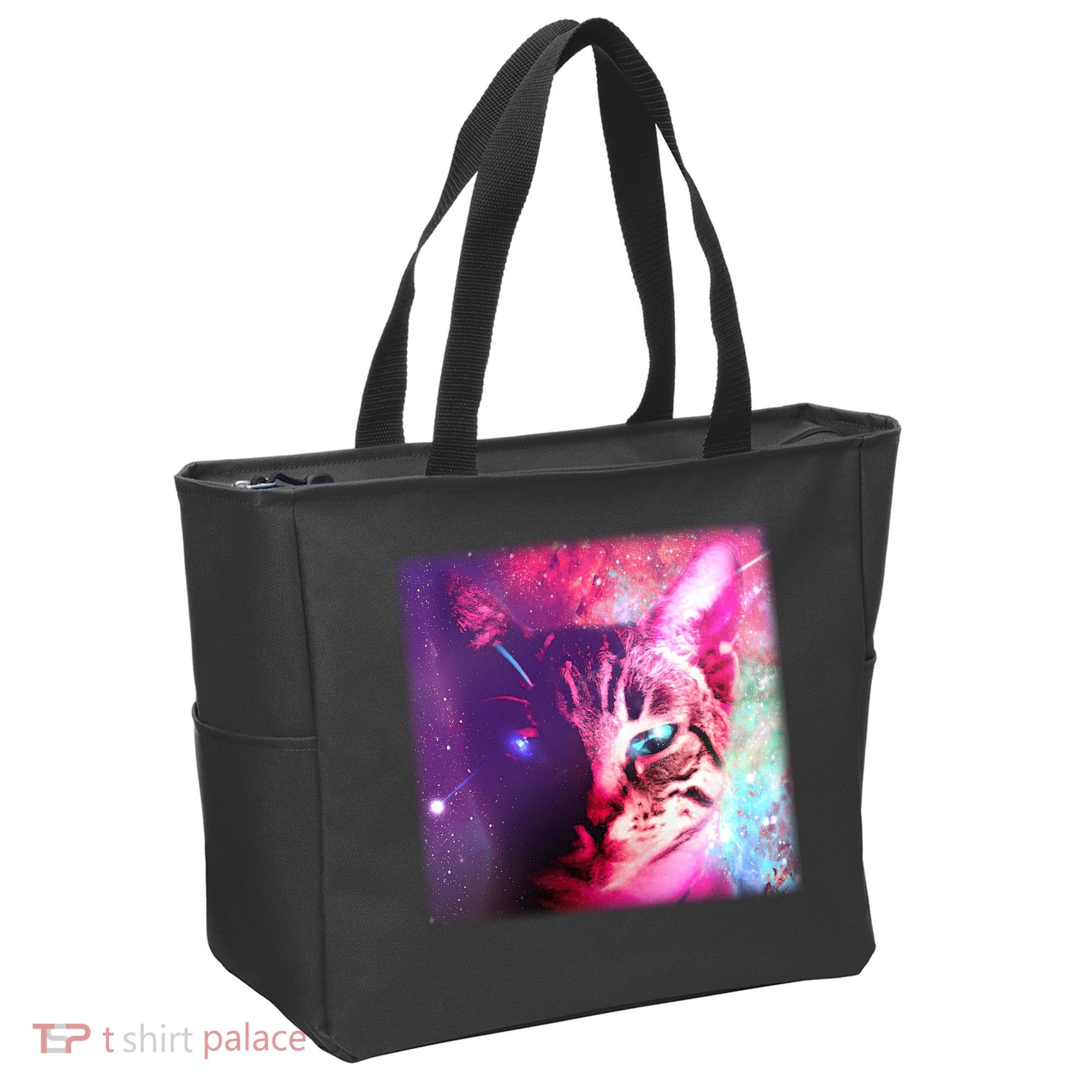 Spacy Galaxy Alien Cat Tote Bag
