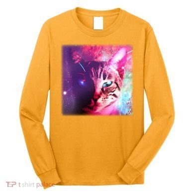 Spacy Galaxy Alien Cat Long Sleeve Shirt