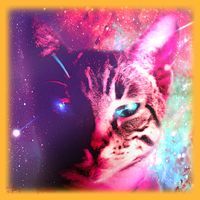 Spacy Galaxy Alien Cat Mousepad thumb 1