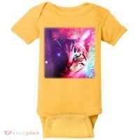 Spacy Galaxy Alien Cat Baby Bodysuit thumb 0