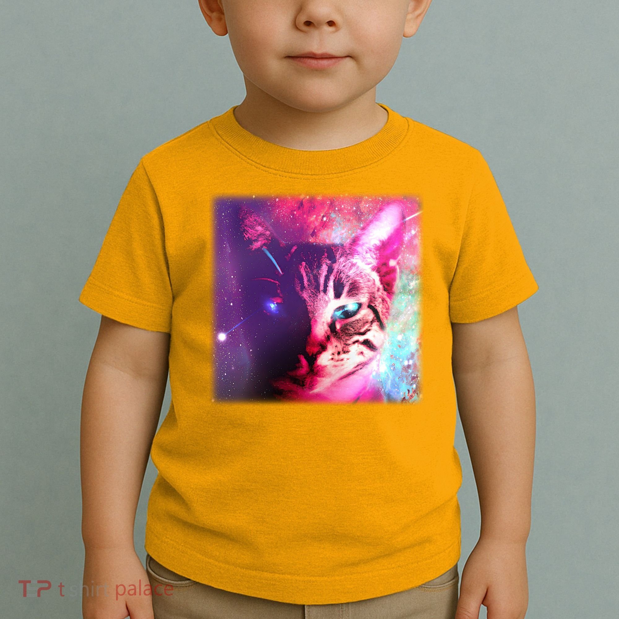 Spacy Galaxy Alien Cat Toddler T-Shirt