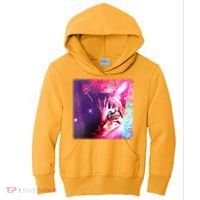 Spacy Galaxy Alien Cat Kids Hoodie thumb 0