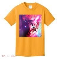 Spacy Galaxy Alien Cat Kids T-Shirt thumb 0