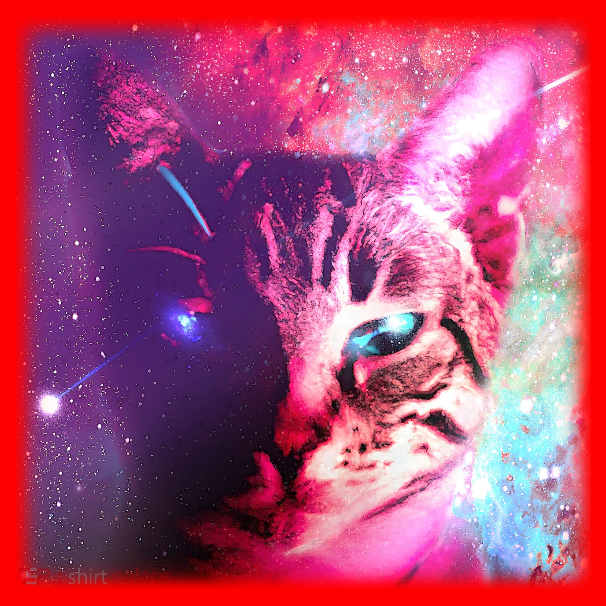 Spacy Galaxy Alien Cat Santa Hat