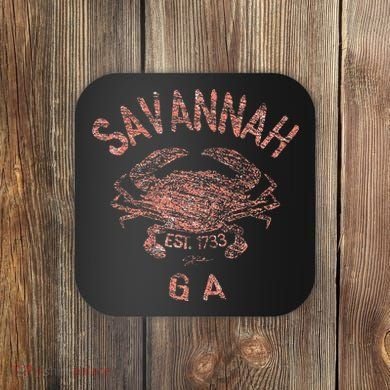 Savannah Ga Atlantic Blue Crab Coaster