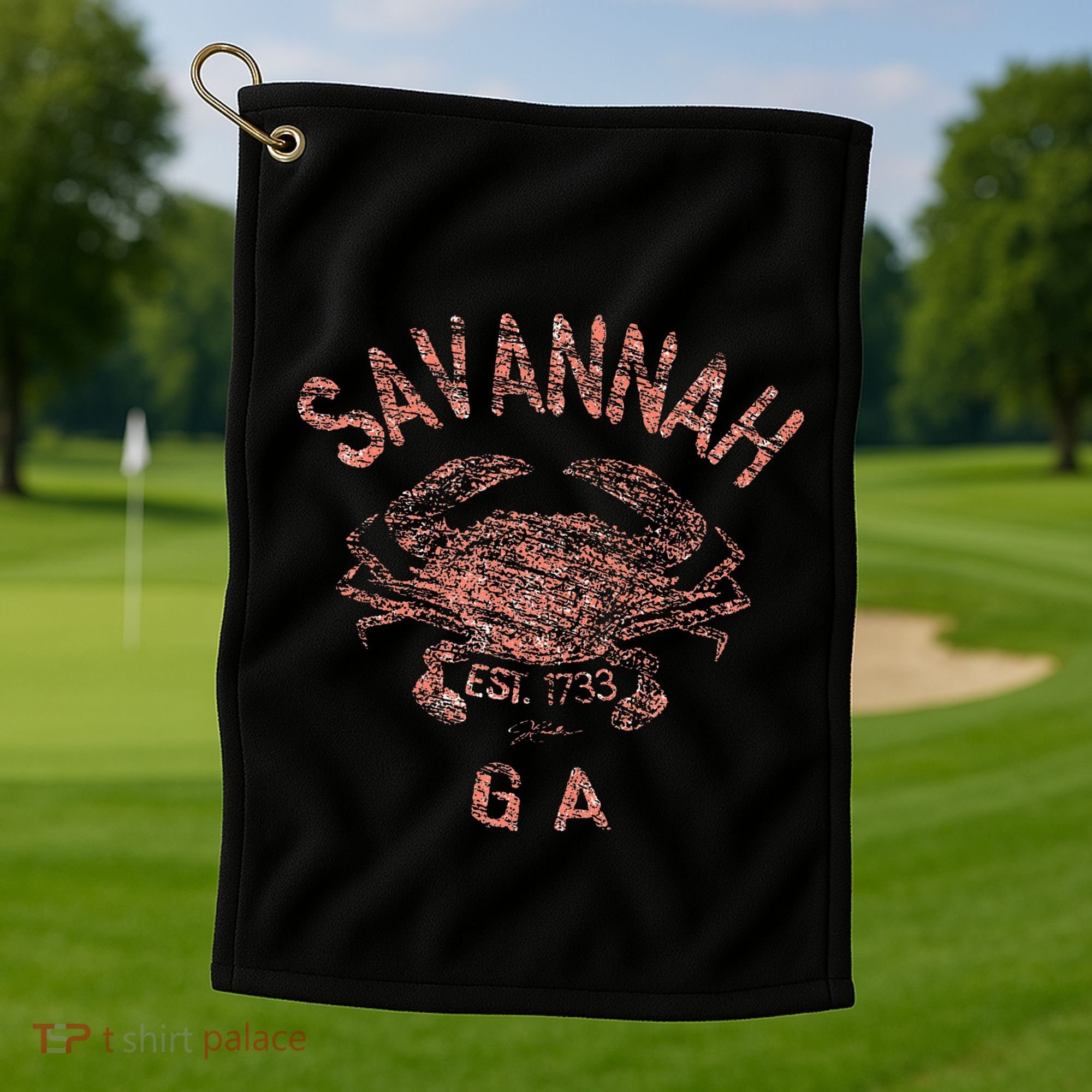 Savannah Ga Atlantic Blue Crab Golf Towel