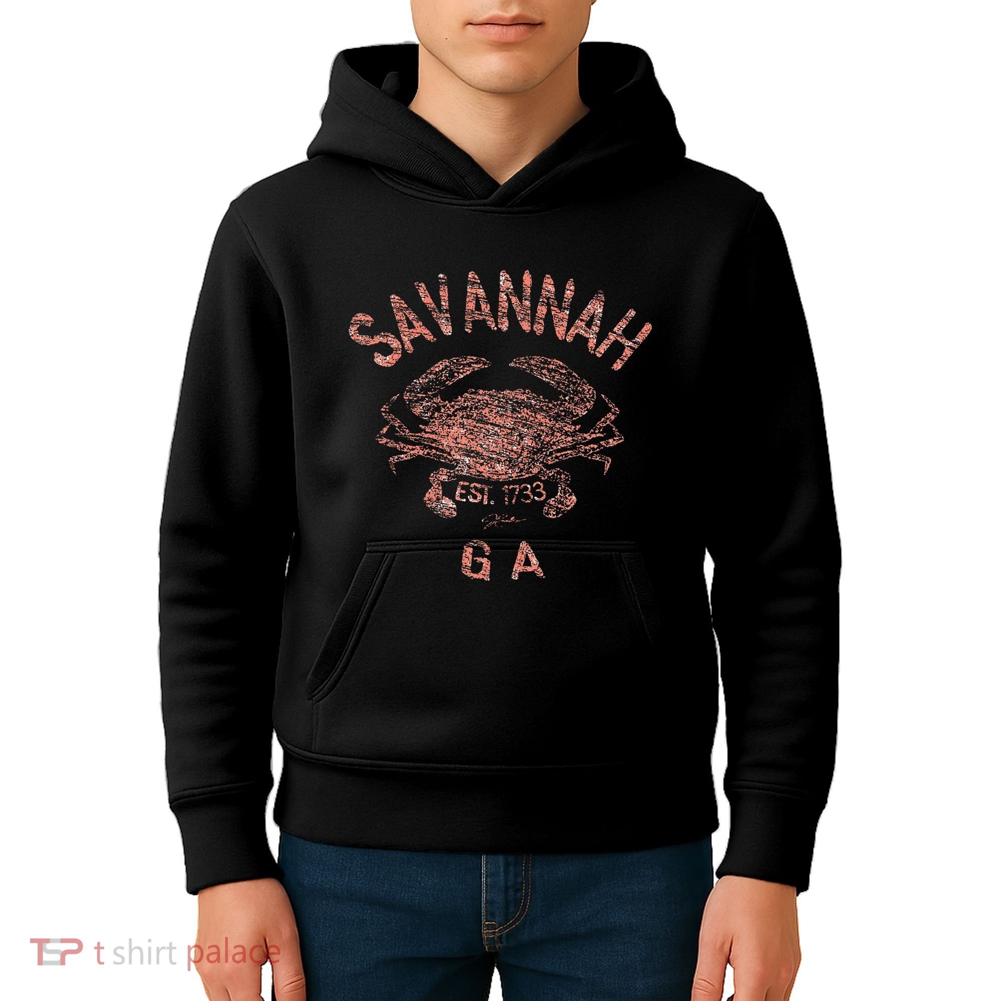 Savannah Ga Atlantic Blue Crab Kids Hoodie