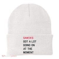 SantaS Got A Lot Going On At The Moment Christmas Holiday Beanie thumb 0