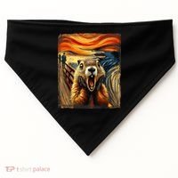 Scream Groundhog | Artistic Groundhog Day USA-Made Doggie Bandana thumb 0