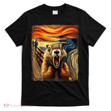 Scream Groundhog | Artistic Groundhog Day T-Shirt