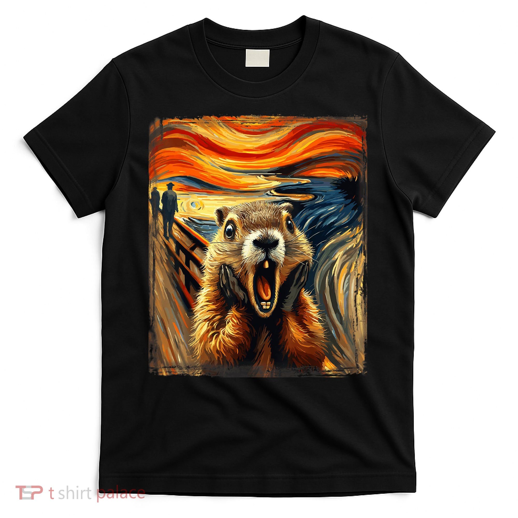 Scream Groundhog | Artistic Groundhog Day T-Shirt