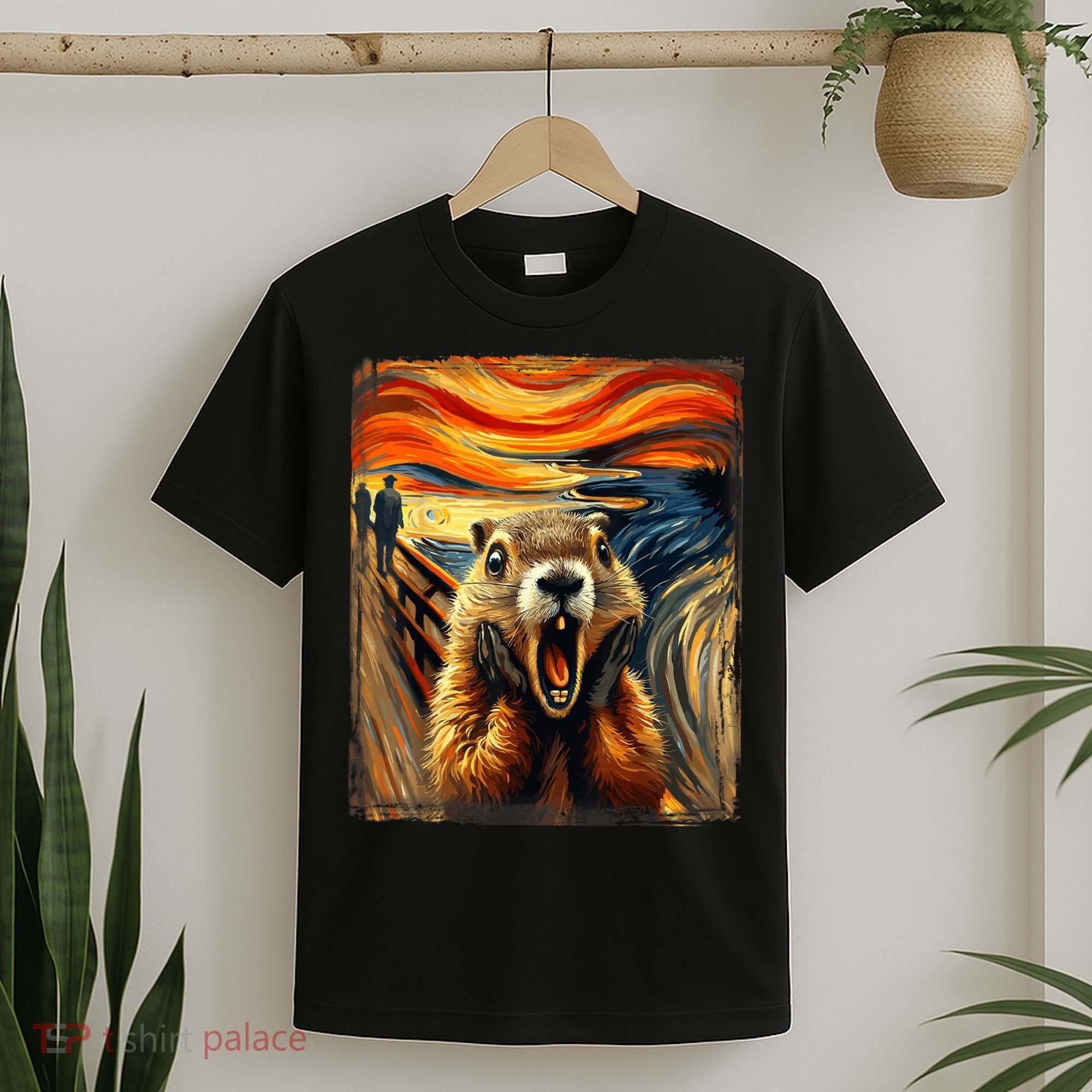 Scream Groundhog | Artistic Groundhog Day T-Shirt