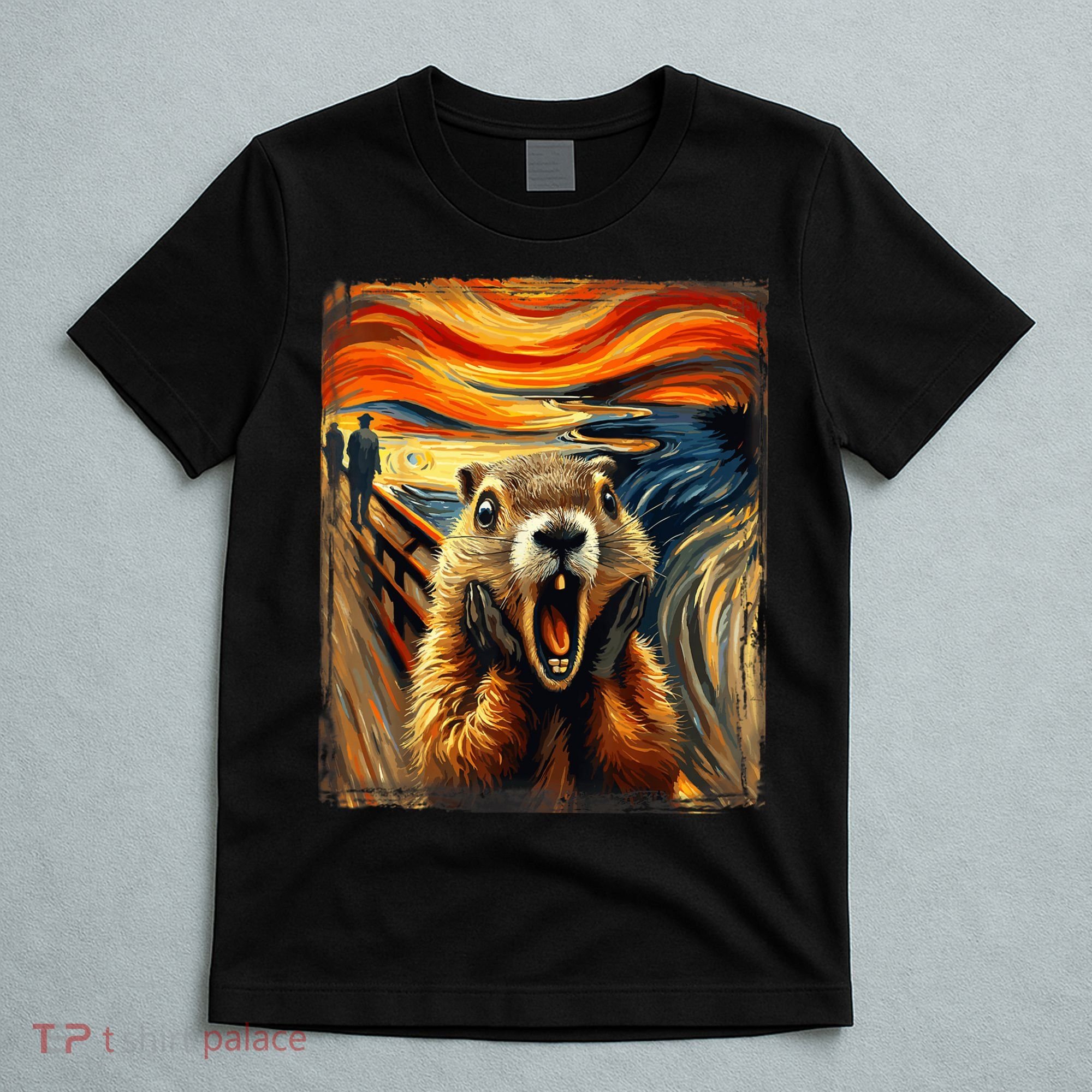 Scream Groundhog | Artistic Groundhog Day T-Shirt