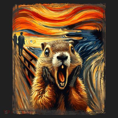 Scream Groundhog | Artistic Groundhog Day Tumbler