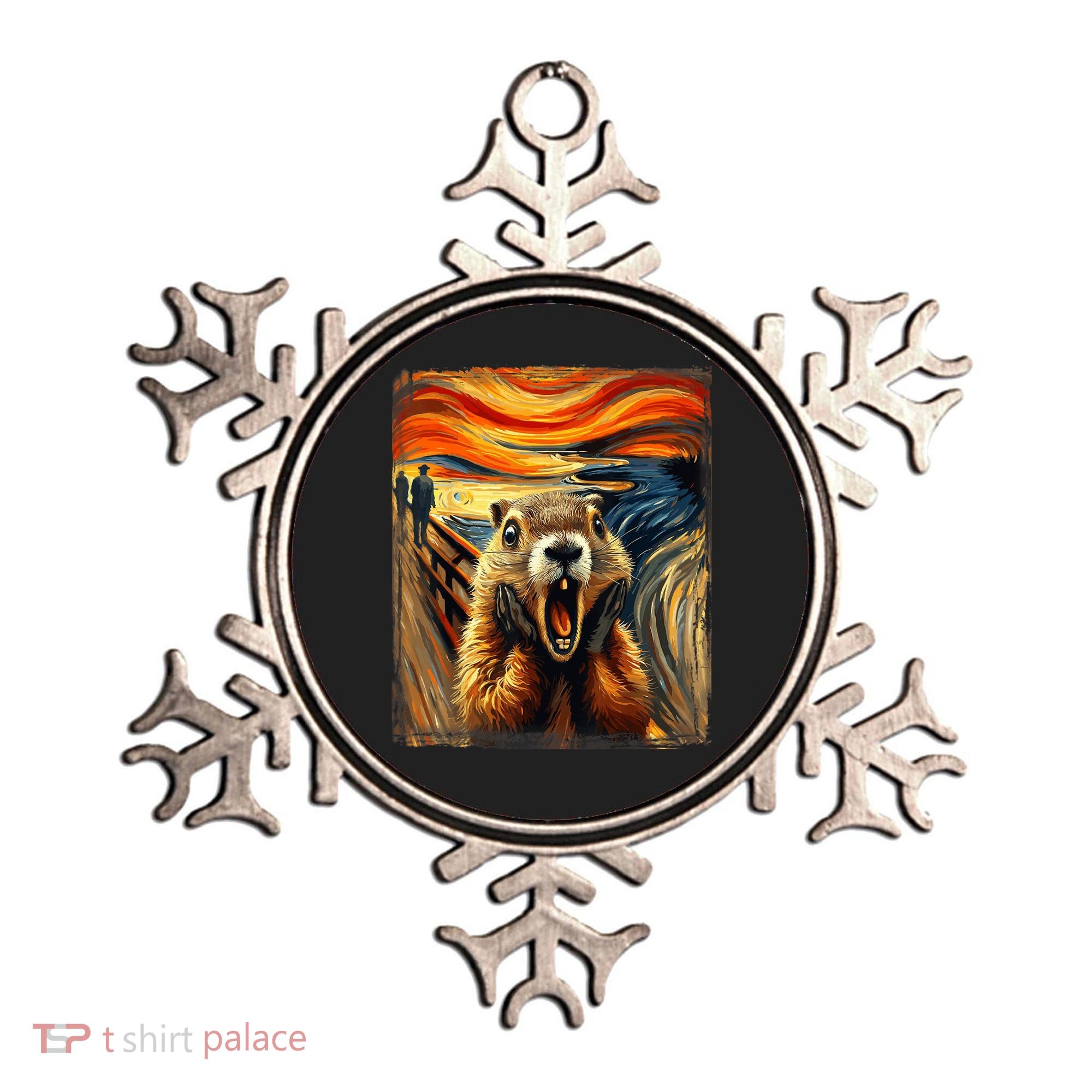 Scream Groundhog | Artistic Groundhog Day Ornament