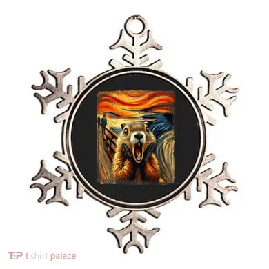 Scream Groundhog | Artistic Groundhog Day Ornament