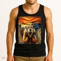 Scream Groundhog | Artistic Groundhog Day Tank Top thumb 3