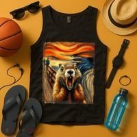 Scream Groundhog | Artistic Groundhog Day Tank Top thumb 4