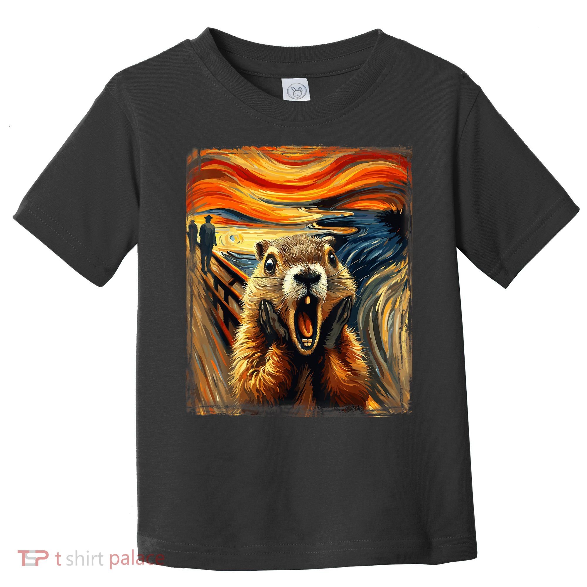 Scream Groundhog | Artistic Groundhog Day Toddler T-Shirt