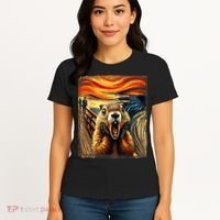 Scream Groundhog | Artistic Groundhog Day Women's T-Shirt thumb 4