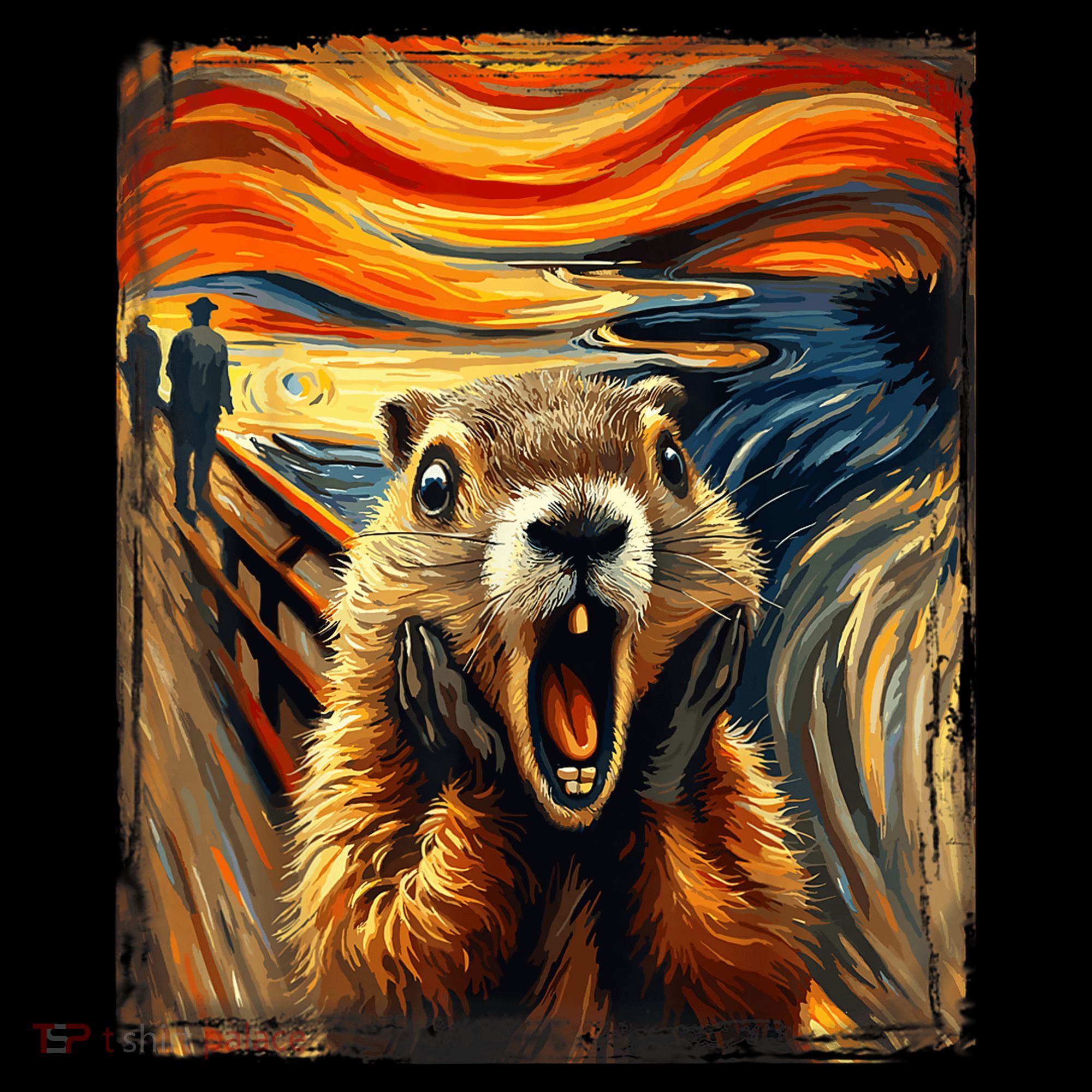 Scream Groundhog | Artistic Groundhog Day Women's T-Shirt