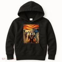 Scream Groundhog | Artistic Groundhog Day Kids Hoodie thumb 0