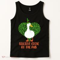 Silliest Goose At The Pub St. Patrick’s Day Tank Top thumb 2