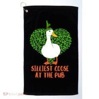 Silliest Goose At The Pub St. Patrick’s Day Golf Towel thumb 0