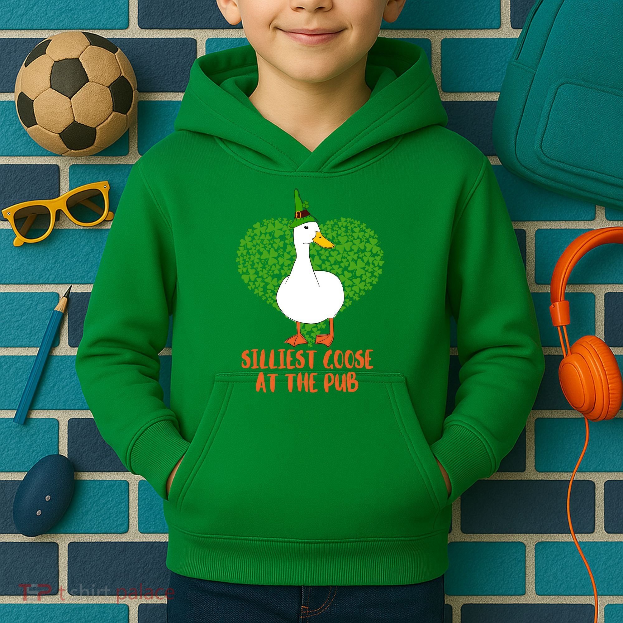 Silliest Goose At The Pub St. Patrick’s Day Kids Hoodie