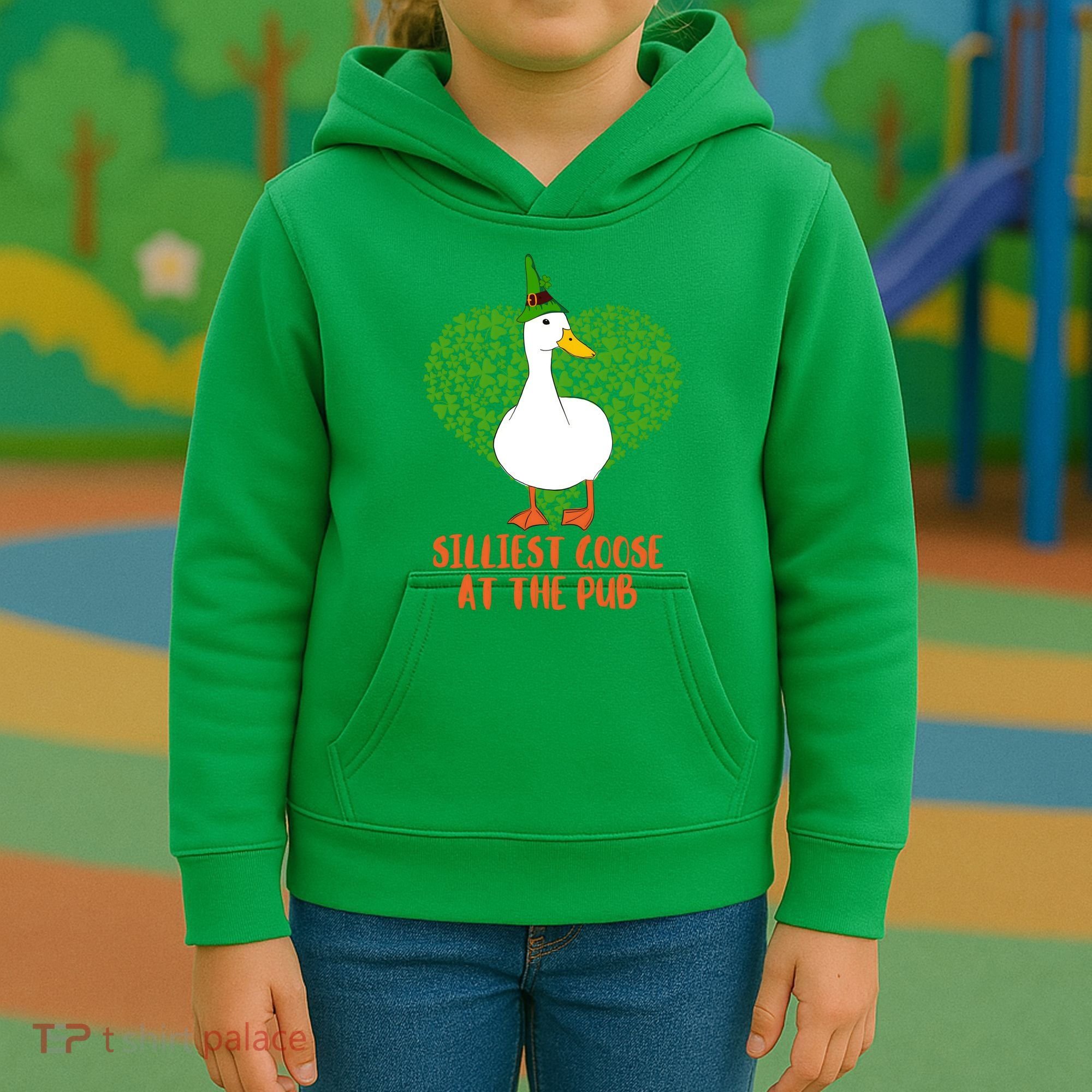 Silliest Goose At The Pub St. Patrick’s Day Kids Hoodie