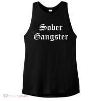 Sober Gangster Aa Na Funny Recovery Gift Ladies PosiCharge Tri-Blend Wicking Tank thumb 0