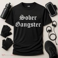 Sober Gangster Aa Na Funny Recovery Gift Cooling Performance Crew T-Shirt thumb 3