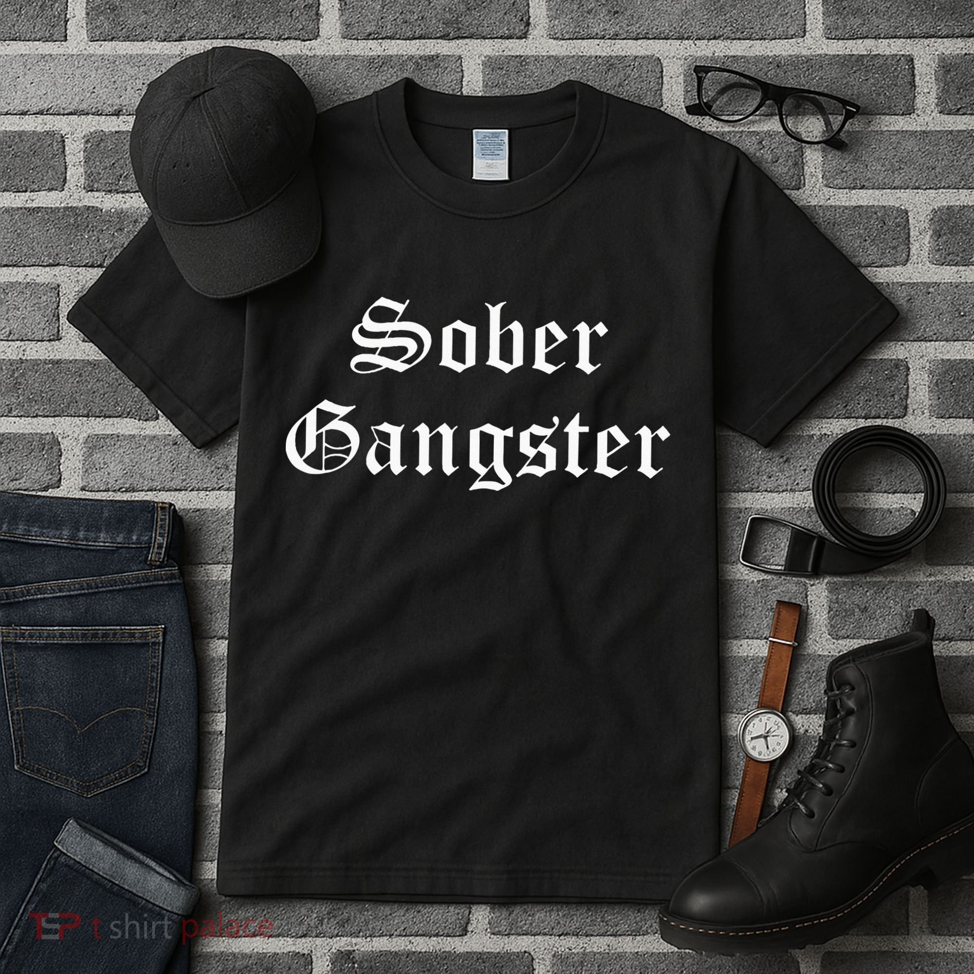 Sober Gangster Aa Na Funny Recovery Gift Tall T-Shirt