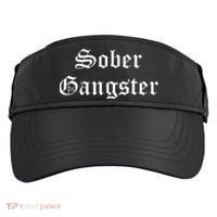 Sober Gangster Aa Na Funny Recovery Gift Adult Drive Performance Visor thumb 0