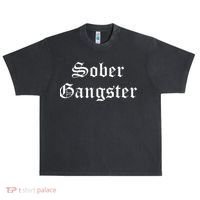 Sober Gangster Aa Na Funny Recovery Gift Urban Oversized Heavyweight T-Shirt thumb 0