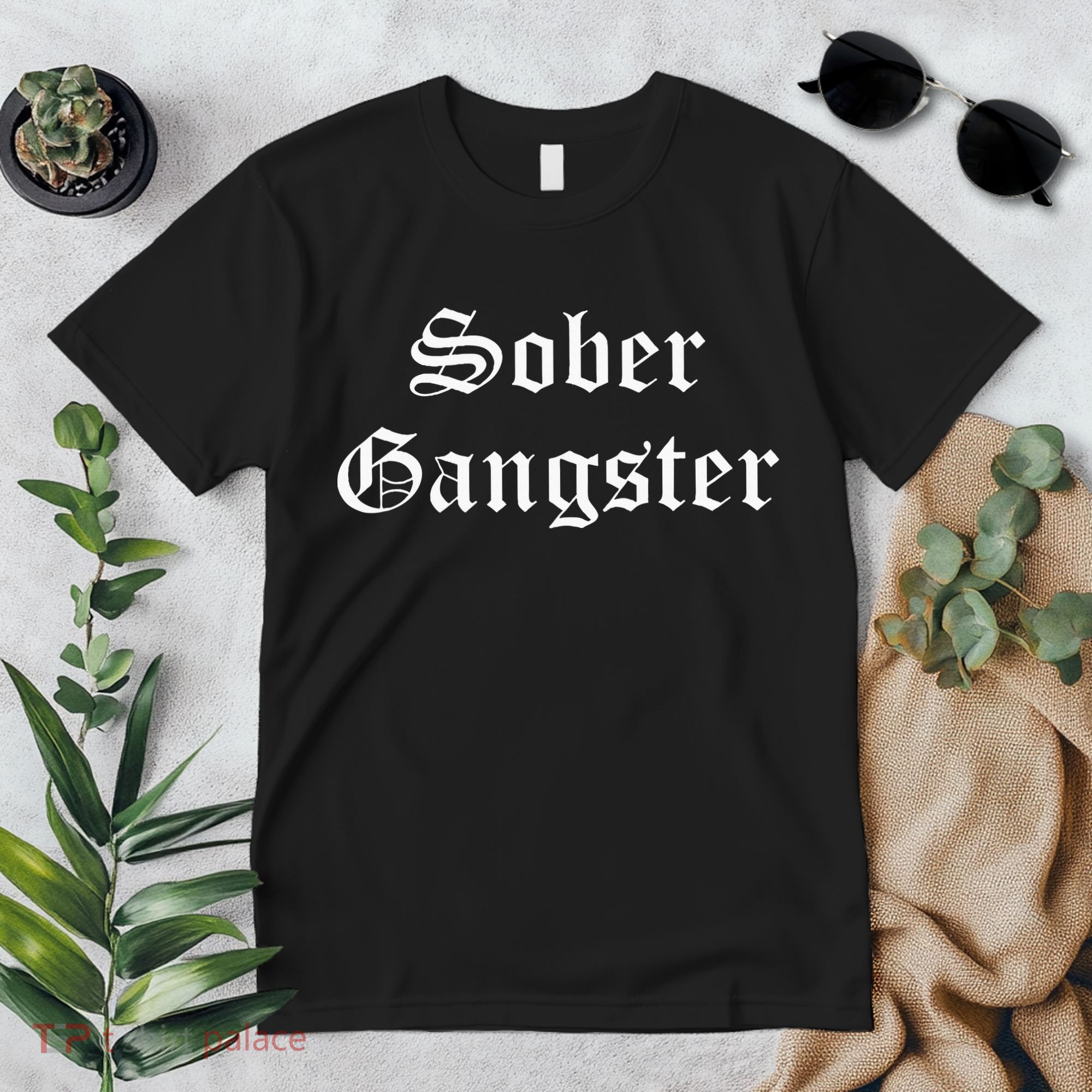 Sober Gangster Aa Na Funny Recovery Gift Premium T-Shirt