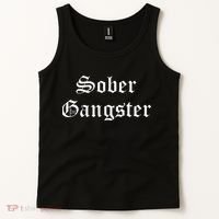 Sober Gangster Aa Na Funny Recovery Gift Tank Top thumb 2