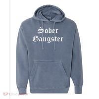 Sober Gangster Aa Na Funny Recovery Gift Comfort Colors Garment-Dyed Hooded Sweatshirt thumb 0