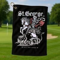St. George And The Dragon Golf Towel thumb 1