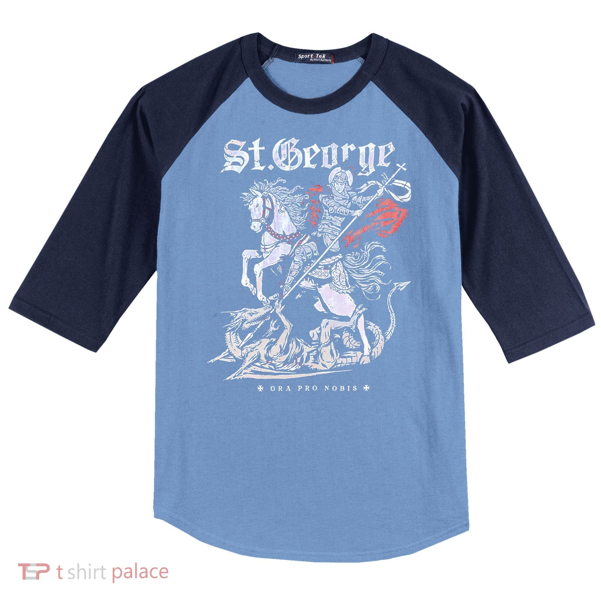 St. George And The Dragon Raglan Baseball Sleeve Shirt