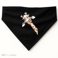 Sketch Giraffe Art USA-Made Doggie Bandana thumb 0
